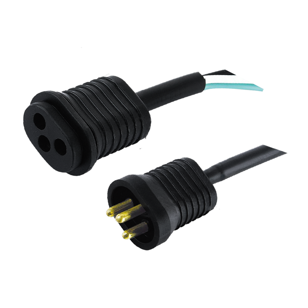 FT-4~FT-4C US szabvány háromeres beltéri és kültéri univerzális három tűs ovális dugasz rövid aljzat hosszabbító kábel UL minősítésű tápkábel